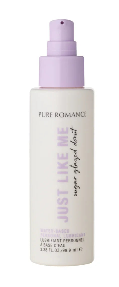 Pure Romance Just Like Me sugar glazed donut scented water-based personal lubricant bottle