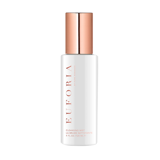 Euforia Cleansing Mist bottle with rose gold cap for skincare and wellness