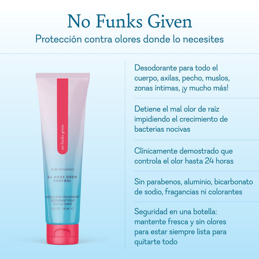 Whole body deodorant tube for odor protection, aluminum-free, paraben-free, 24-hour control.