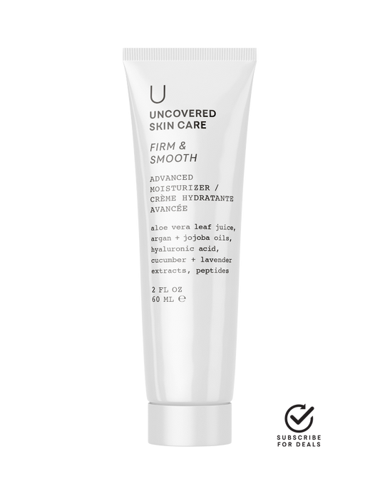 Advanced moisturizer tube for firm and smooth skin, 60 ml, skincare product with peptides