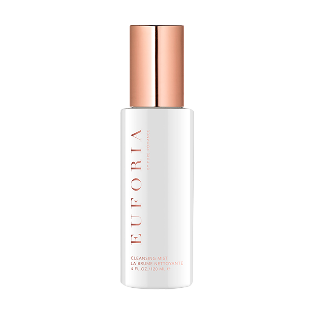 Euforia Cleansing Mist bottle with rose gold cap for skincare and wellness