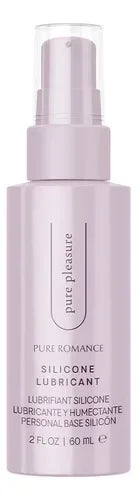 Silicone lubricant bottle with pump dispenser for personal wellness and skin care, 2 fl oz