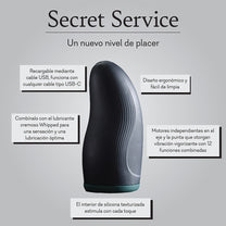 Ergonomic black silicone personal massager with USB-C charging and multiple vibration settings.
