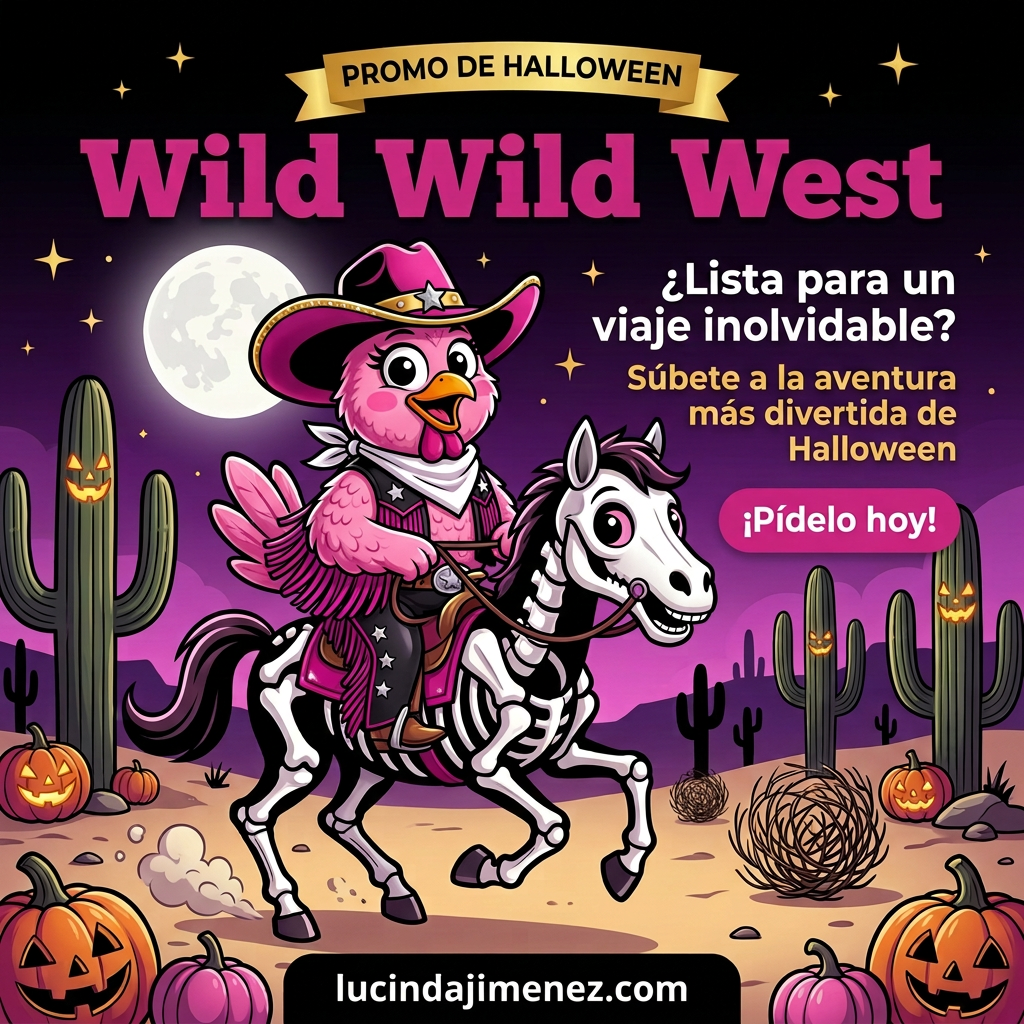 Promo de Halloween Wild Wild West con Popola vaquera