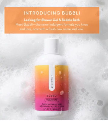 Bubbli, la nueva presentación del Shower Gel & Bubble Bath