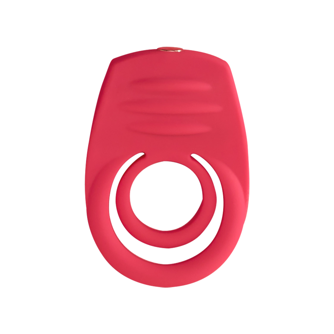 Red silicone vibrating ring for couples wellness and intimacy
