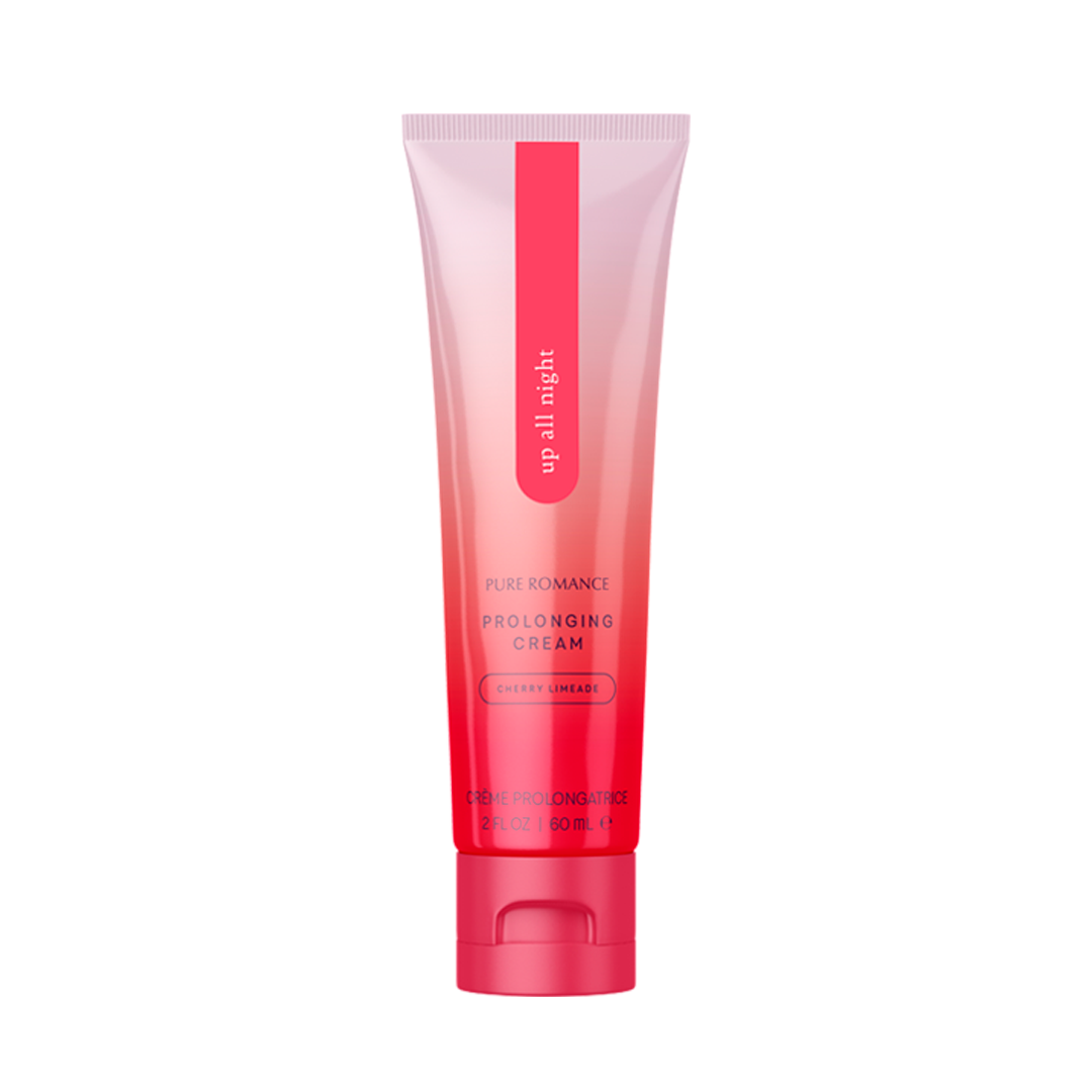 Pink tube of Pure Romance Prolonging Cream Cherry Limeade for personal wellness, 60ml